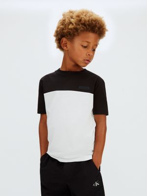 multi colourblock t-shirt for boys calvin klein jeans