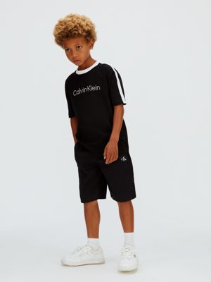 black colourblock taping t-shirt for boys 