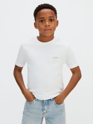 white cotton jersey t-shirt for boys 