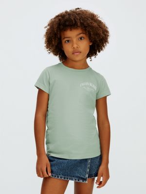 camiseta slim con logo grey de niñas 