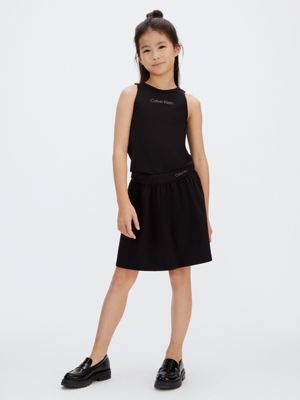 black rozszerzana spódnica z dżerseju punto milano dla dziewczynki - 