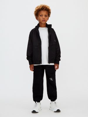 blue woven cargo joggers for boys calvin klein jeans