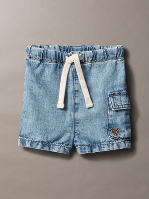 blue lichtgewicht denim short voor pasgeborenen voor baby's - 