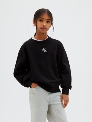 black klassisches logo-sweatshirt für mädchen - 