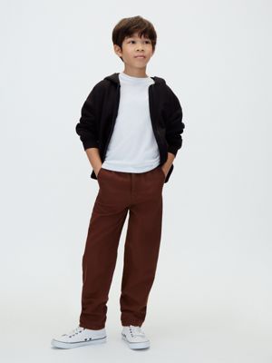 brown schlupfhose aus twill für kinder für jungen - calvin klein jeans