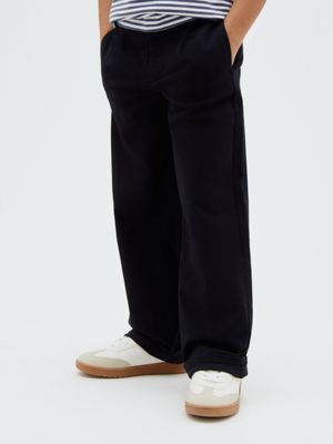 pantalon chino droit pour enfant black pour garçons 