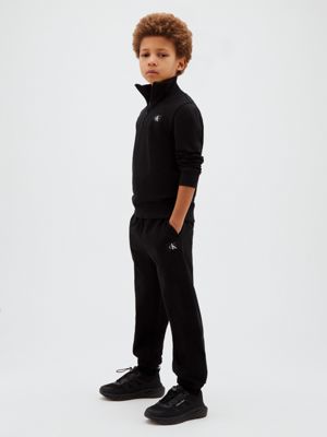 pantaloni della tuta con logo con firma bambino black da bambini calvin klein jeans