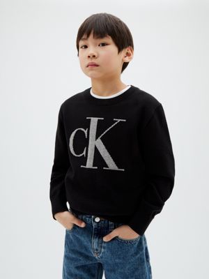 black combed cotton jumper for boys 
