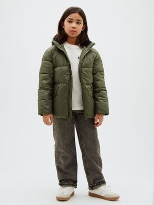 piumino con cappuccio bambino green da bambini calvin klein jeans