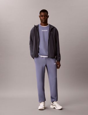 blue breathable performance joggers for men calvin klein