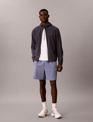 shorts deportivos técnicos impermeables blue de hombres calvin klein