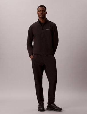 black quick-dry travel gym trousers for men 