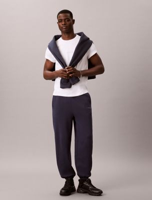 blue heavyweight french terry joggers for men 
