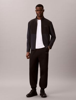 black heavyweight french terry joggers for men 