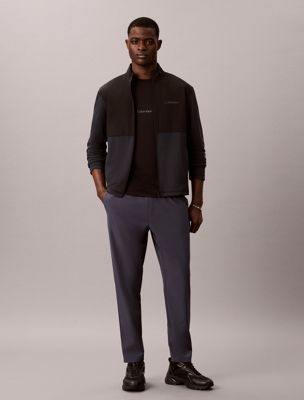blue water-repellent performance trousers for men ck sport