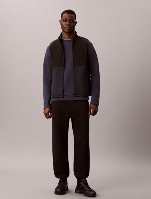 blue performance double-knit sweatshirt for men ck sport