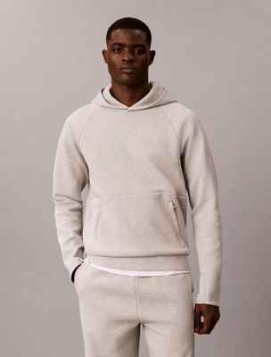 sudadera técnica de doble punto grey de hombres calvin klein