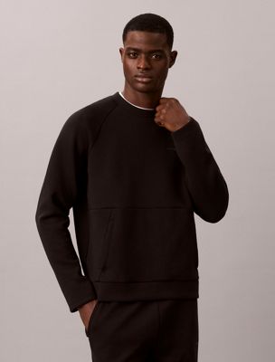 black performance double-knit sweatshirt for men ck sport