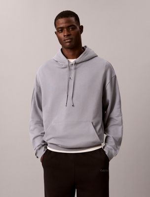 grey heavyweight french terry zip hoodie for men 