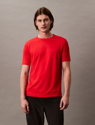 red gym t-shirt for men ck sport