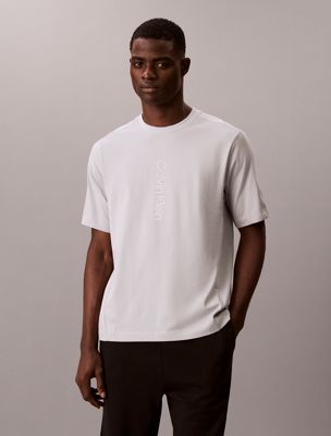 grey gym-t-shirt aus performance-baumwoll-mix für herren - ck sport