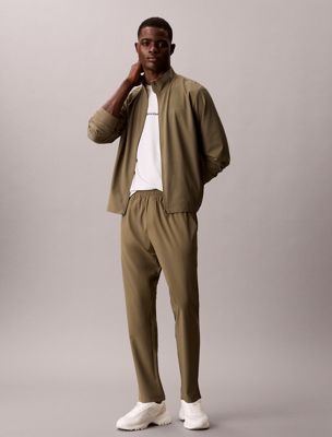 khaki water-repellent performance trousers for men 