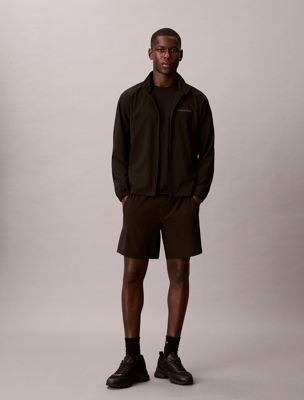 black water-repellent performance gym shorts for men ck sport