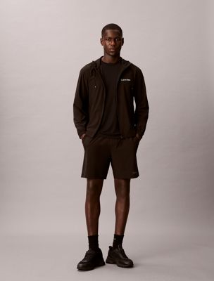 black wasserabweisende, kurze performance-sporthose für herren - ck sport