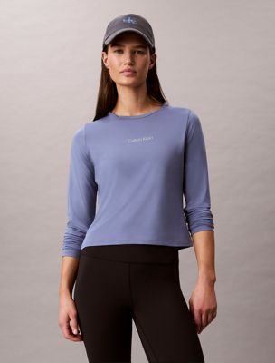 blue quick-dry performance gym t-shirt for women ck sport