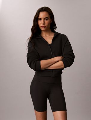 black quick-dry high rise bike shorts for women ck sport