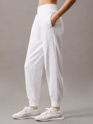 brilliant white fleece joggers for women ck sport