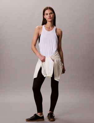 white tech tank top - icon sport for women calvin klein sport