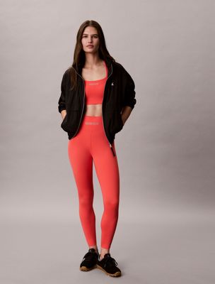pink schnell trocknende 7/8-gym-leggings mit hohem bund für damen - ck sport