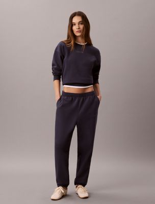 blue french terry joggers for women ck sport