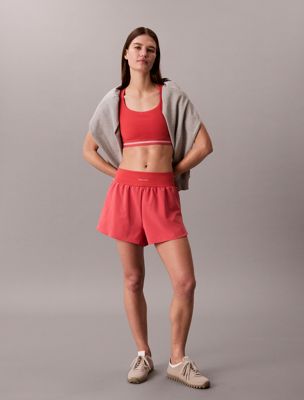 short de sport 2 en 1 déperlant pink pour femmes 