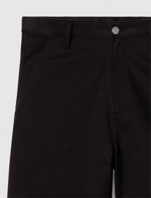 black wide leg chinos for men calvin klein