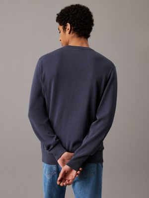 india ink smooth cotton monogram jumper for men calvin klein jeans