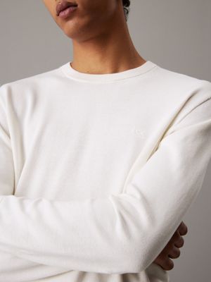 tofu smooth cotton monogram jumper for men calvin klein jeans