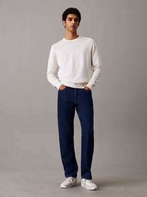 tofu smooth cotton monogram jumper for men calvin klein jeans