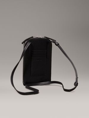 pvh black crossbody phone bag for adults gender inclusive calvin klein