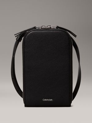 black crossbody phone bag for adults gender inclusive calvin klein