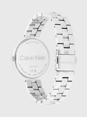 silver watch - gleam for women calvin klein