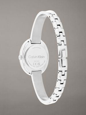 silver watch - twisted bezel for women calvin klein