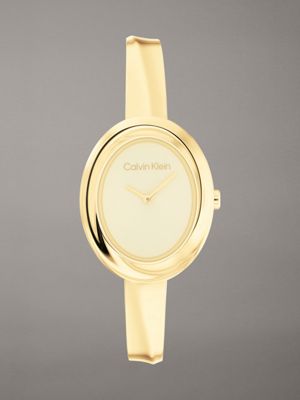 gold watch - twisted bezel for women calvin klein