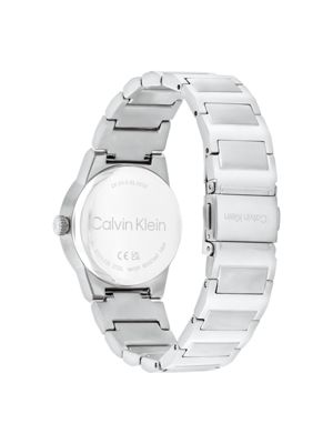 silver stainless steel bracelet watch for women calvin klein