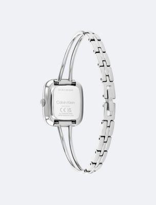 stainless steel sculpted square bracelet watch for women calvin klein