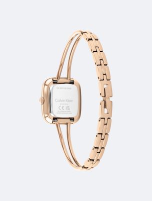 rose gold ip sculpted square bracelet watch for women calvin klein