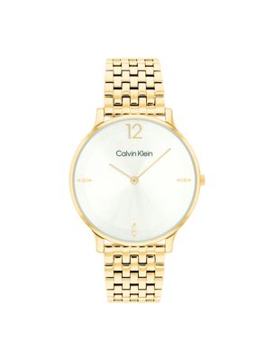 reloj de pulsera luxe de acero chapado en oro gold de mujeres calvin klein