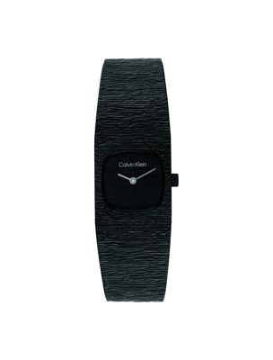 black sophisticated square bracelet watch for women calvin klein