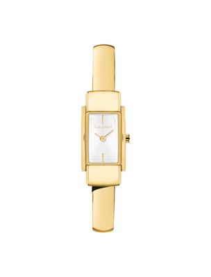 gold modern verguld stalen horloge met bangle-bandje voor dames - calvin klein
